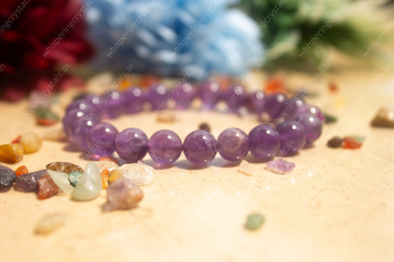 Amethyst Bracelet for Stress Relief, Wisdom and Intuition, Third Eye Activation - Image 2