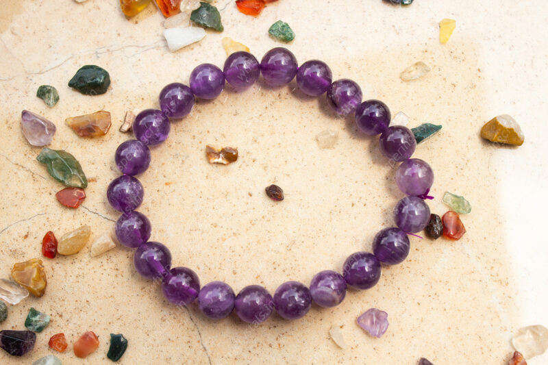 Amethyst Bracelet for Stress Relief, Wisdom and Intuition, Third Eye Activation - Image 3