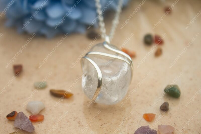 Clear Quartz Wire Wrap Pendant - Image 3