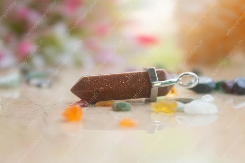 Red Sun Stone Pencil Pendant - Image 4