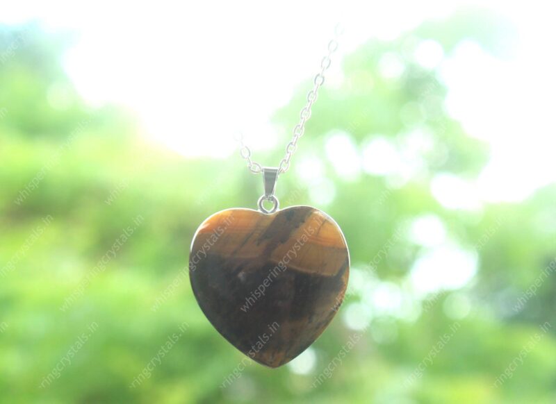 Tiger Eye Heart Pendant
