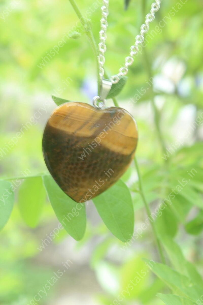 Tiger Eye Heart Pendant - Image 2
