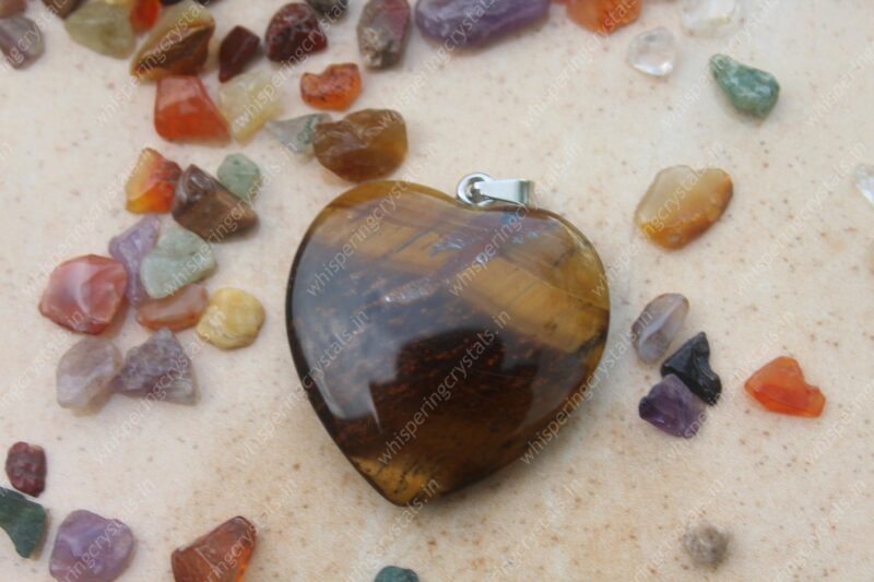 Tiger Eye Heart Pendant - Image 3