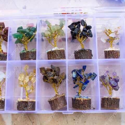 Set of 12 Miniature Crystal Trees