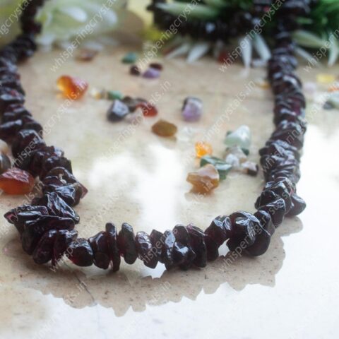 Almandine/ Red Garnet Uncut Necklace