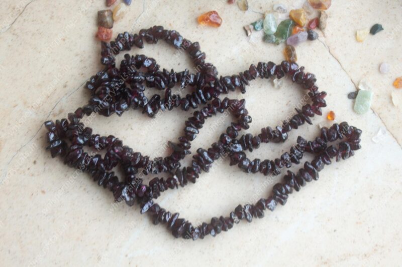 Almandine/ Red Garnet Uncut Necklace - Image 3