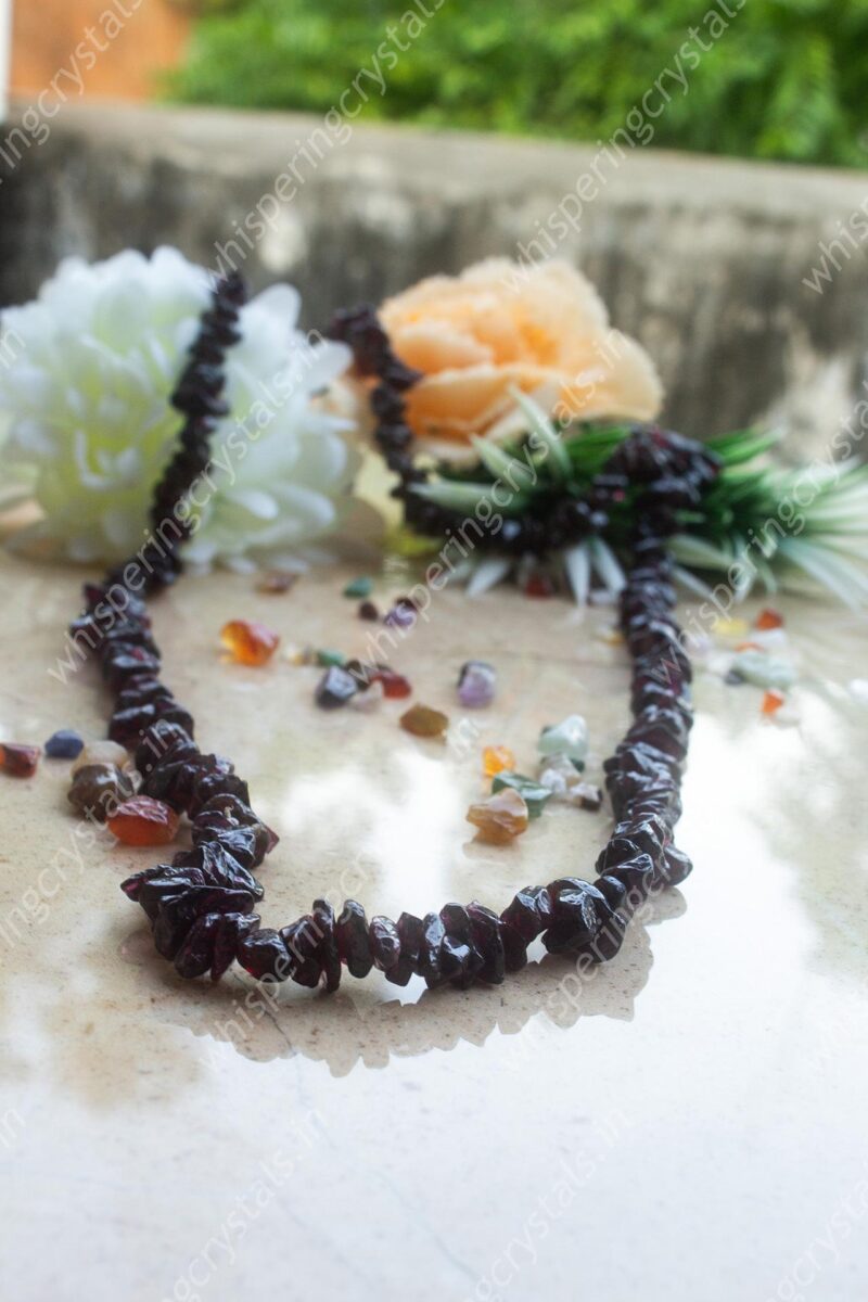 Almandine/ Red Garnet Uncut Necklace - Image 4